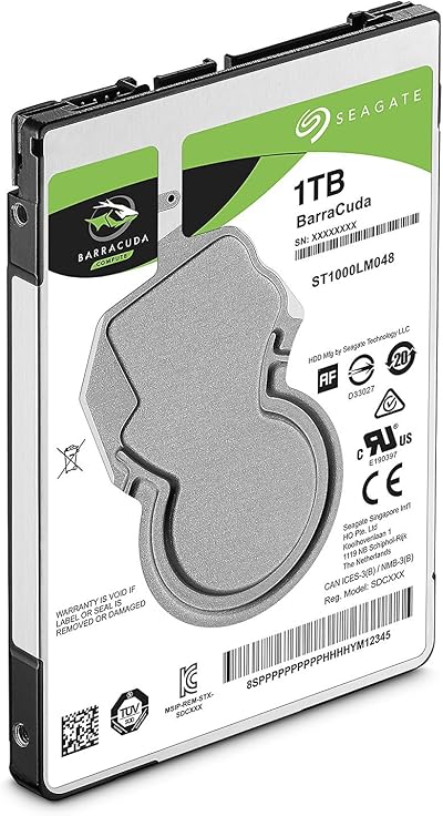 Seagate BarraCuda 1TB Internal Hard Drive HDD 2.5 Inch SATA 5400 RPM 128MB Cache