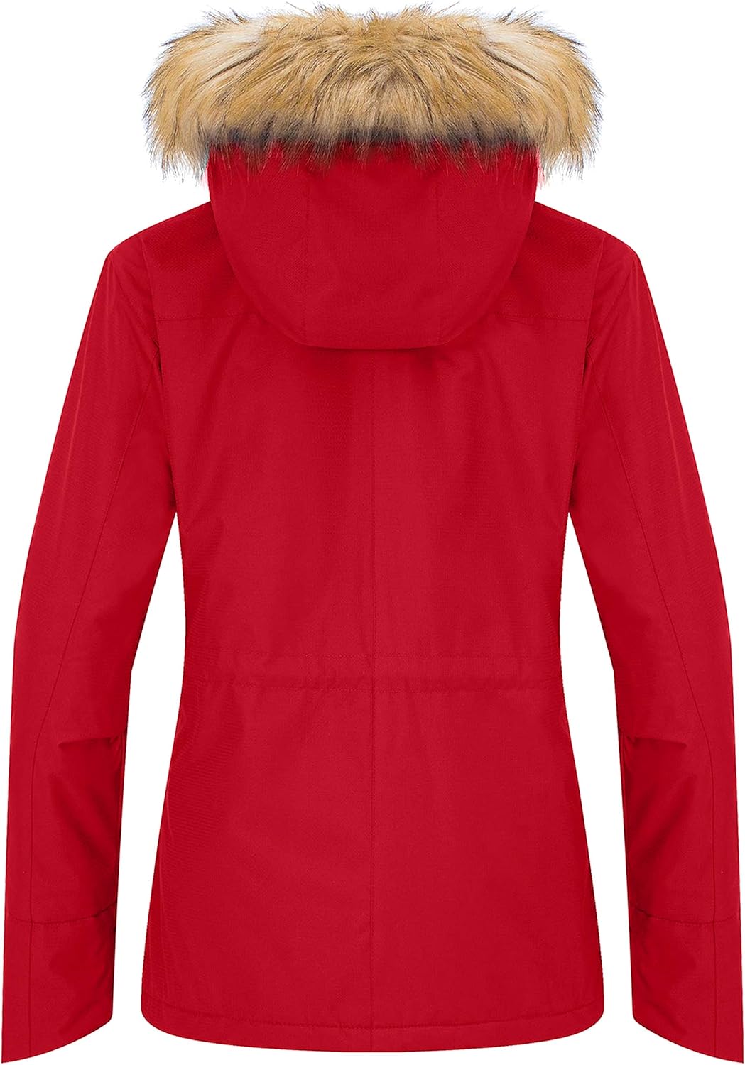 Wantdo Women's Waterproof Ski Jacket Hooded Winter Snow Coat Mountain Snowboarding Jackets Insulated Fleece Parka: Clothing
