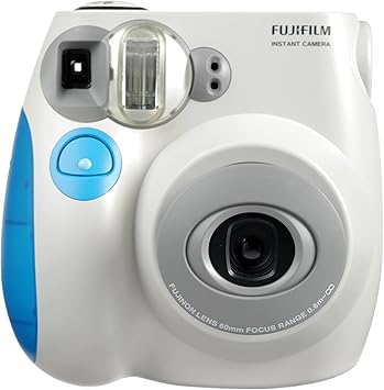 Amazon Com Fujifilm Instax Mini Film Camera Blue Trim Instant Film Cameras Camera Photo