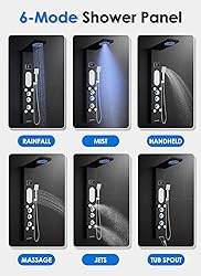 ROVOGO LED Shower Panel Tower System with Mist