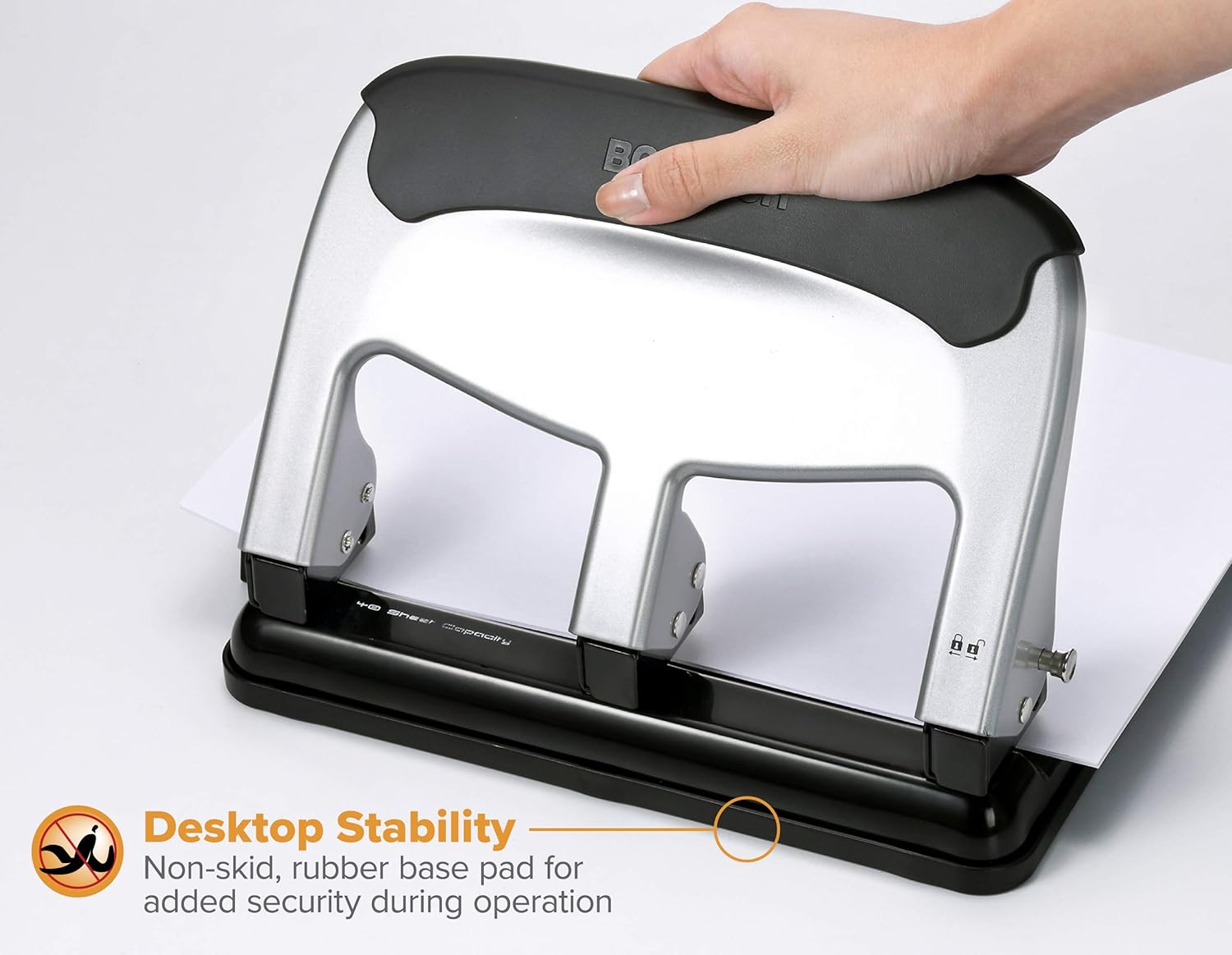 Bostitch EZ Squeeze 40 Sheet 3-Hole Punch (HP40): Office Products