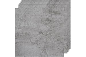 VallisCo 30-Pack Peel and Stick Vinyl Floor Tiles, 12"x12" Self-Adhesive Waterproof Peel and Stick Flooring Planks DIY for Bathroom, Kitchen, Living Room, Cover 30 Sq. Ft Dark Gray
