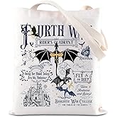 FW Merch FW Inspire Tote Bag Fly Or Die Quote Handbag Fantasy Reader Gift Dragon Rider Shoulder Bag