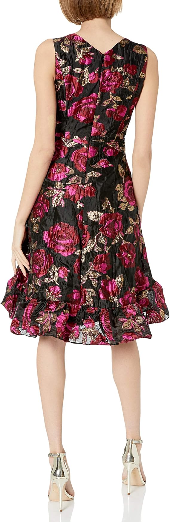 grace high low jacquard dress