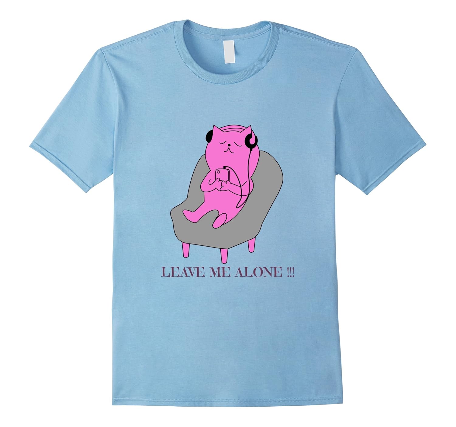 Leave me alone cat t shirt-Rose