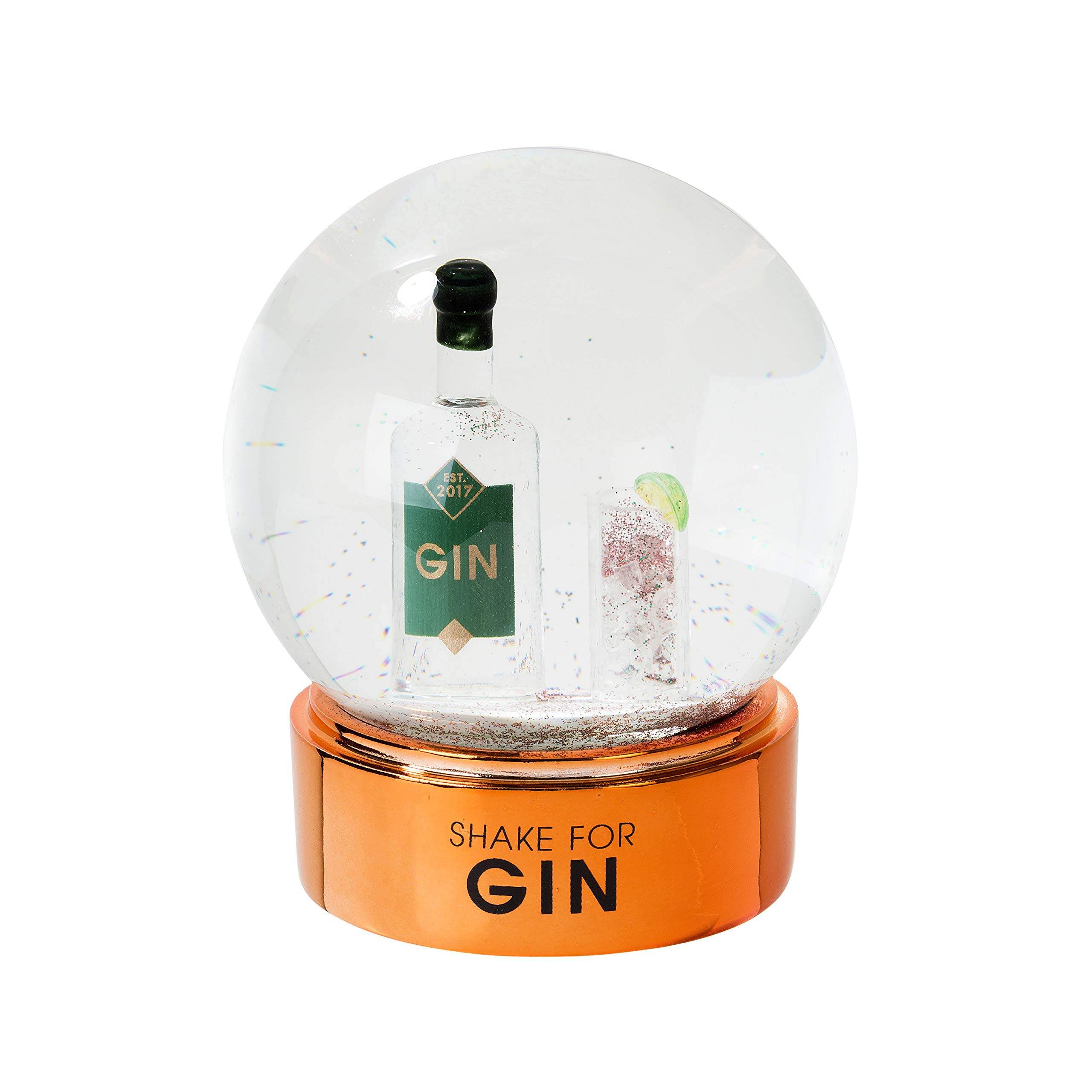 Talking Tables Gin Snow Globe, Multicolour