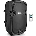 Pyle Powered Active PA System Loudspeaker Bluetooth w/ Microphone 8-Inch Bass Subwoofer Stage Speaker Monitor Built-in USB for MP3 Amplifier DJ Party Portable Sound Equipment Stereo Amp Sub PPHP837UB