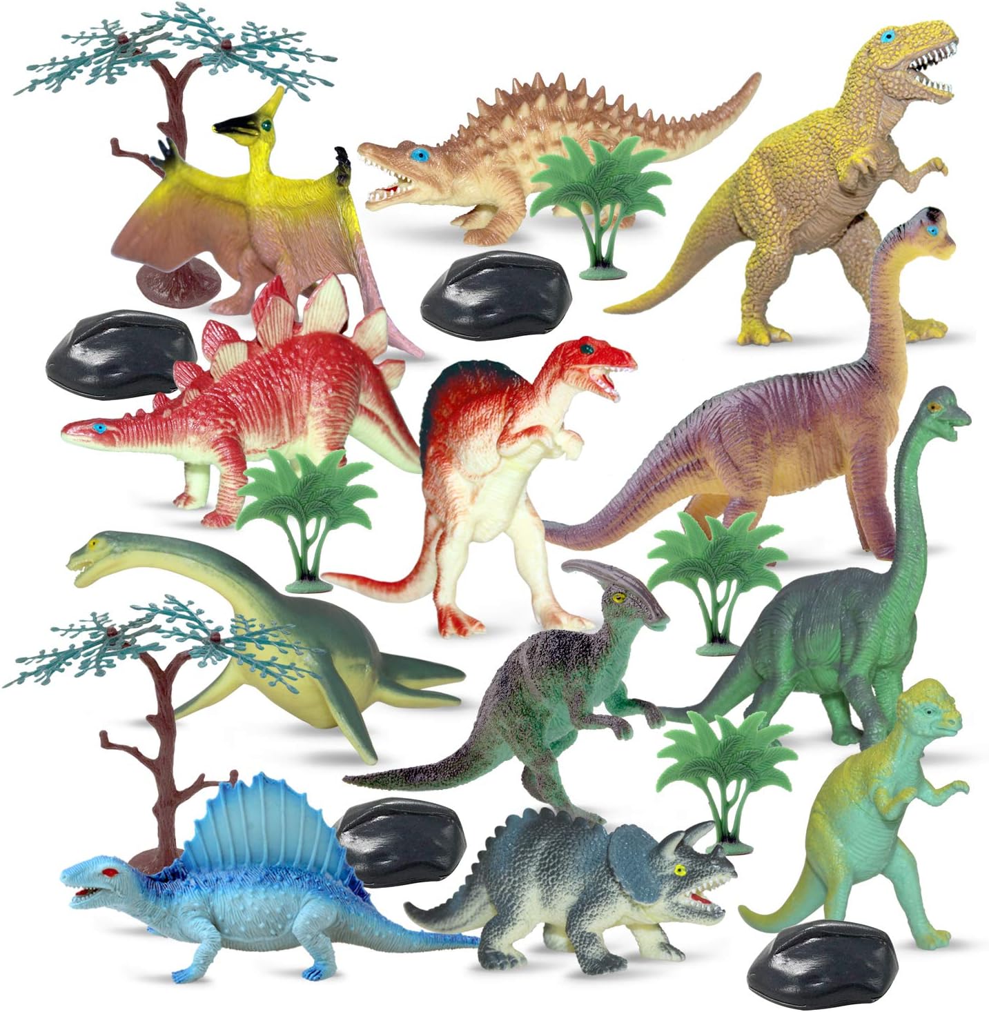 Dinosaur Rex Tyrannosaurus Dino World 8 Minifigures Building Brick fit LEGO