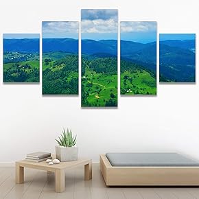 SIGNWIN 5 Panel Canvas Wall Art Modern Art...