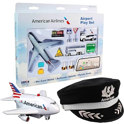 航空機・ヘリコプター American Airlines Airport play set Daron American Airlines Deluxe Gift Set with Airport India | Ubuy