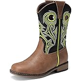 DREAM PAIRS Boys Cowboy Boots Kids Classic Western Boots Square Toe Girls Cowgirl Boots for Toddler/Little Kid/Big Kid