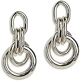 JeanBeau Chunky Statement Geometric Dangle Drop Earrings for Women, Trendy Hollow Lightweight Twisted Stud Earring Dupes Fashion Jewelry Gift