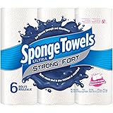 SpongeTowels Ultra Strong Paper Towels, Choose-a-Size Regular Roll, 2-ply, 72 Sheets per Roll - 6 Rolls