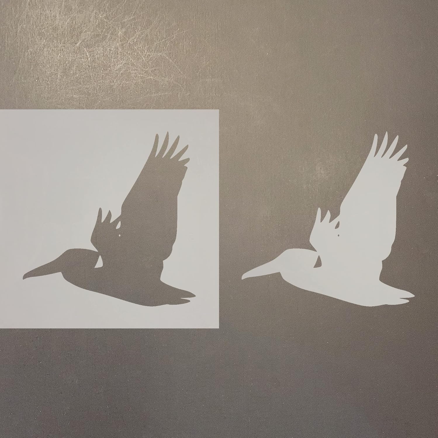 Mixed Media - Pelican 1 Reusable Mylar Stencil - Art Craft Supplies 4 Inch