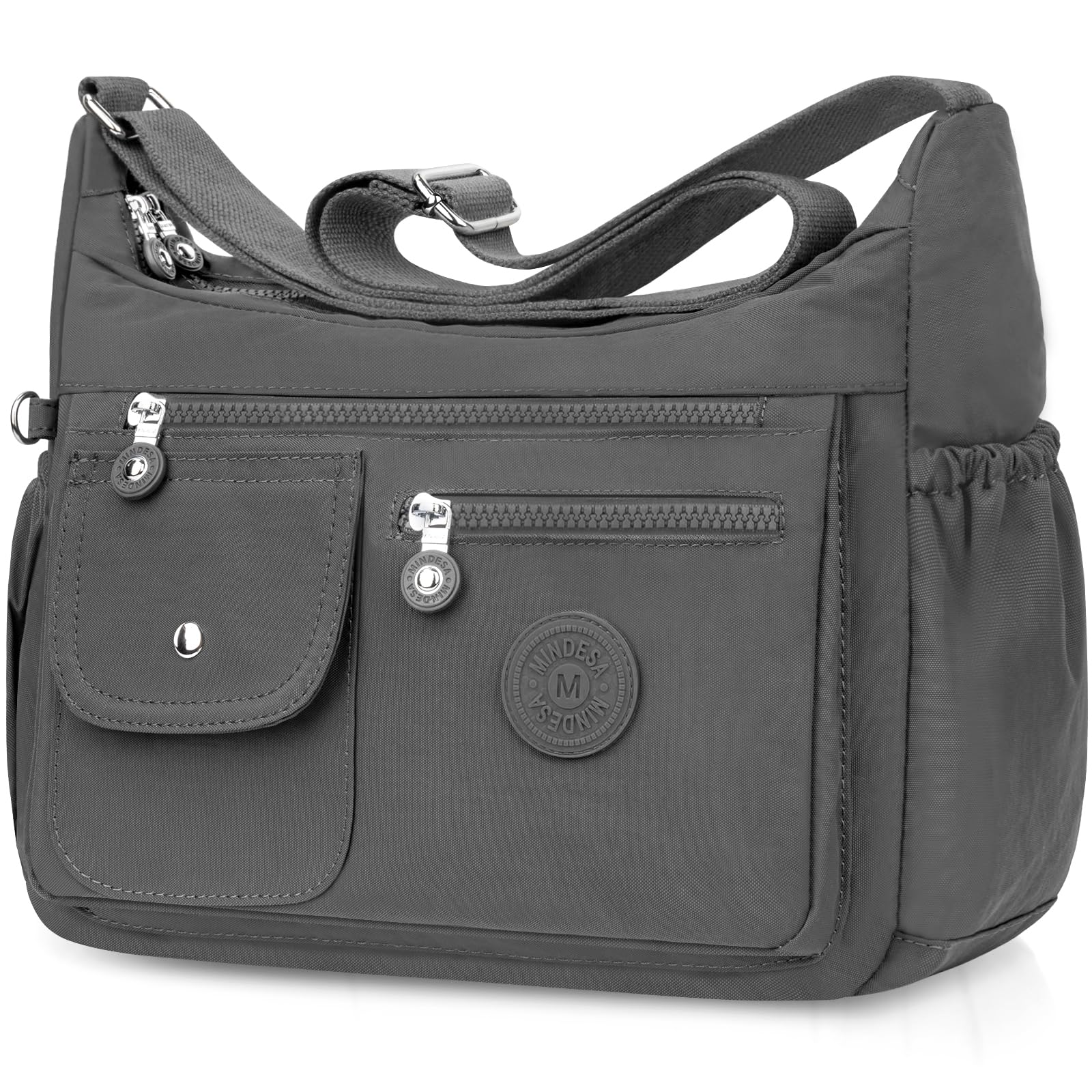 Womens Shoulder Bag Multi Pockets Crossbody Bags for Women Travel Handbag with Adjustable Shoulder Strap Nylon Cross Body Bag Waterproof Messenger Bag for Shopping Hiking Travel