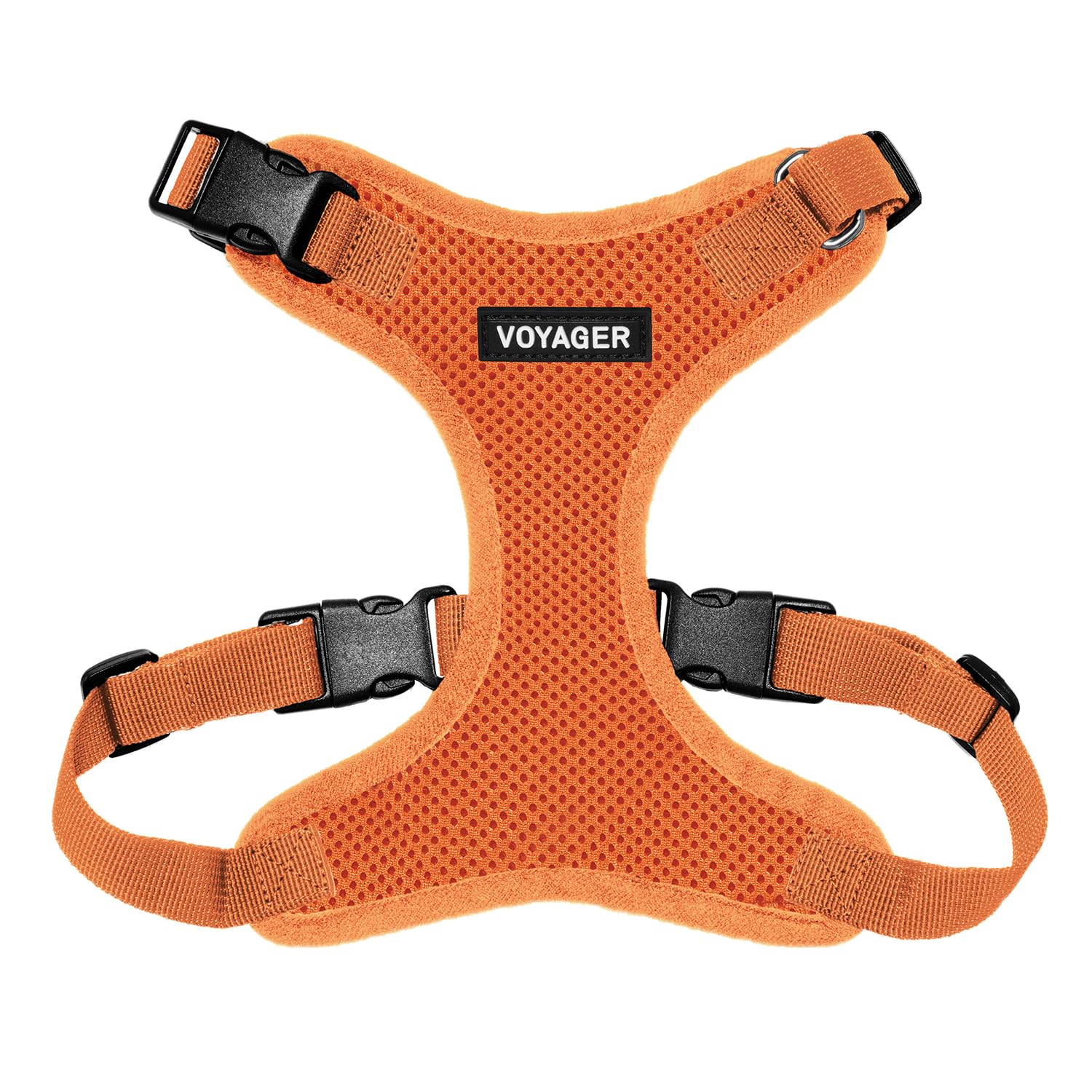 Voyager Step-In Lock Pet Harness – All Weather Mesh, Adjustable Step In Harness for Cats and Dogs by Best Pet Supplies - Orange (Matching Trim), S (Chest: 13-20")
