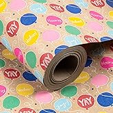 RUSPEPA Wrapping Paper 3-Roll Set - 17\" X 10\' Each, Plant, Flower & Dot Patterns