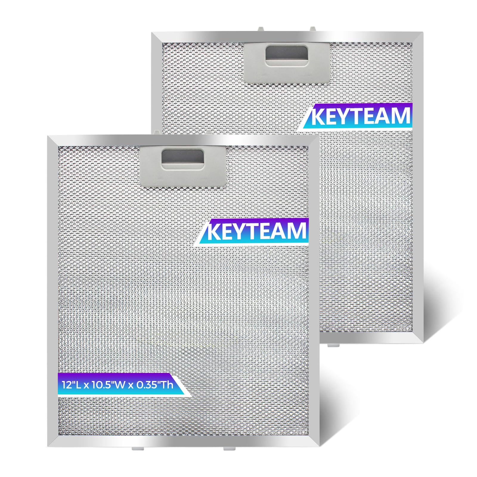 View 1 of 2 Pack-W10169961A Hood Vent Grease Filter 12" x 10.5" Microwave Grease Filter With 5-Layer Aluminum Mesh Compatible with Whirlpool– Replaces 8190858, W10169961,W10875058,W10870878,W11245983,W10833076