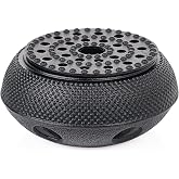 Sungmor Black Cast Iron Teapot Warmer - Base with Candle Holder | Heat Retaining Stand for Tetsubin or Glass &amp; Ceramic Teapots