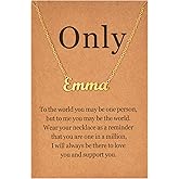 Lcherry Name Necklace Personalized for Women Gold Plated Nameplate Necklace Gifts for Girls