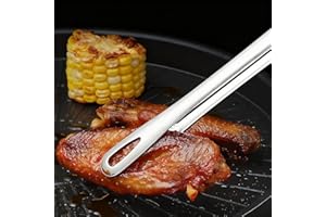 1Pack Stainless Steel Cooking Tongs Heat Resistant for Grilling Baking Buffet