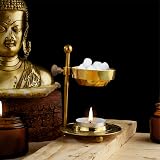 Ajuny Brass Golden Incense Burner Adjustable Design for Home Decor view 4