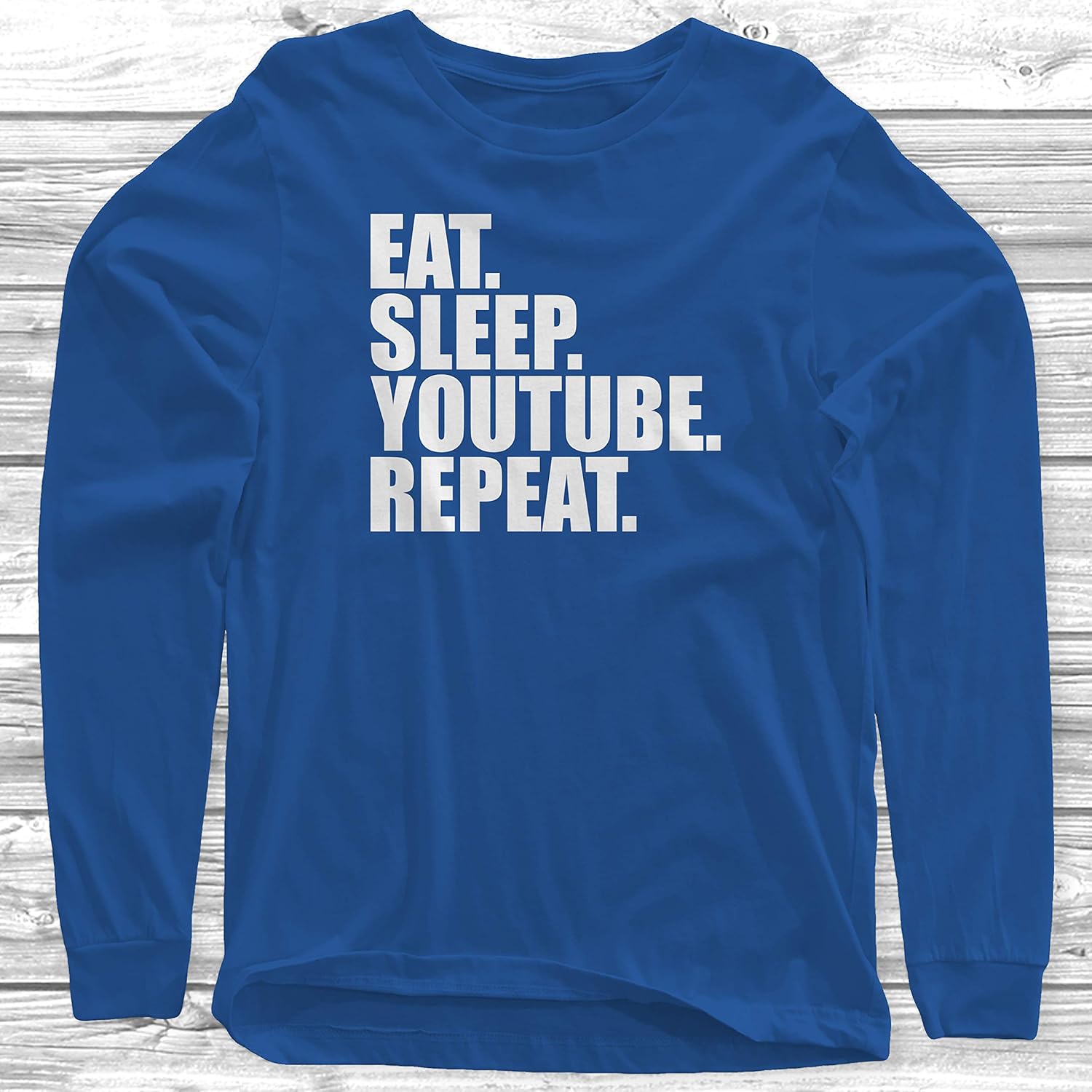 Eat Sleep Youtube Repeat Long Sleeve T Shirt Funny Youtuber Childrens Kids