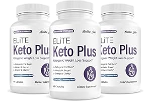 MALIBU LABS Elite Keto Plus, Advanced Ketogenic Pill Shark Formula 1300mg, Made in The USA (180 Count (Pack of 3) 90 Day Supply Tank)