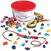 Learning Resources Lowercase Lacing Letters - 275 Pieces, Ages 3+ Toddler Alphabet Learning Toys, Preschool Games, Homeschool