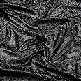 Barcelonetta | Velvet Fabric | Crushed Velvet | Panne Velvet Velour | 96% Velvet, 4% Spandex | 60" Wide | Sewing, Apparel, Decoration (Black, 2 Yards)