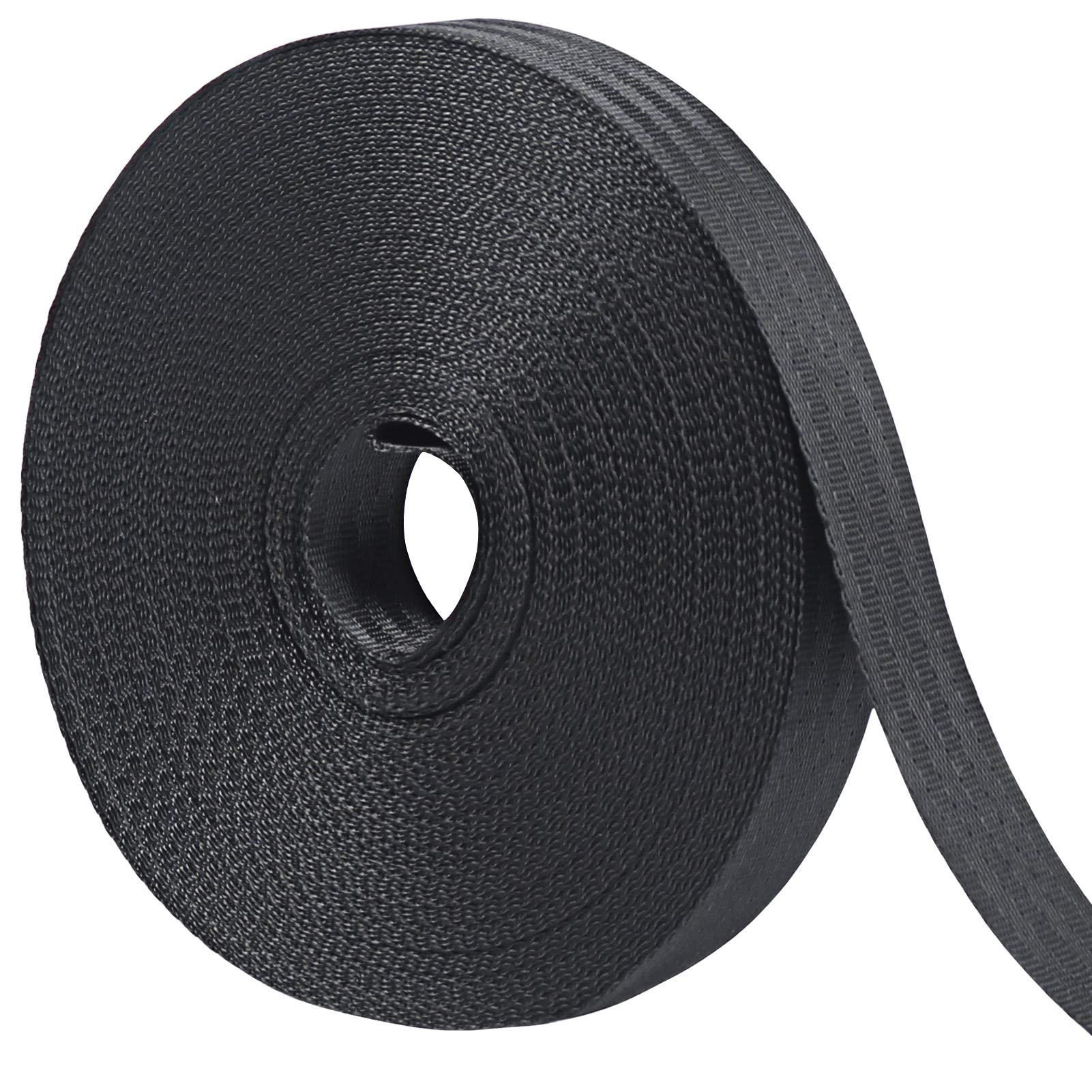 Photo 1 of Tenn Well Tree Support Strap, 65 Feet x 1 inch Flat Nylon Tree Tie Rope for Staking, Guying, Plant Support (2200 Lbs Strength, Black)