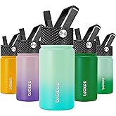 BJPKPK Water Bottle with Straw Lid, 15 oz Insulated Water Bottle, Stainless Steel Metal Water Bottles, Reusable Leak Proof BPA Free Thermo, Flask, Cups, Mint