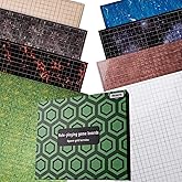 Hexers Role-Playing Game Board Mat, Square Grid Terrains, 8 Different terrains, Compatible with Dungeons and Dragons DND Pathfinder RPG, 27 on 23 inches, 1 inch Squares, Foldable & Dry Erase