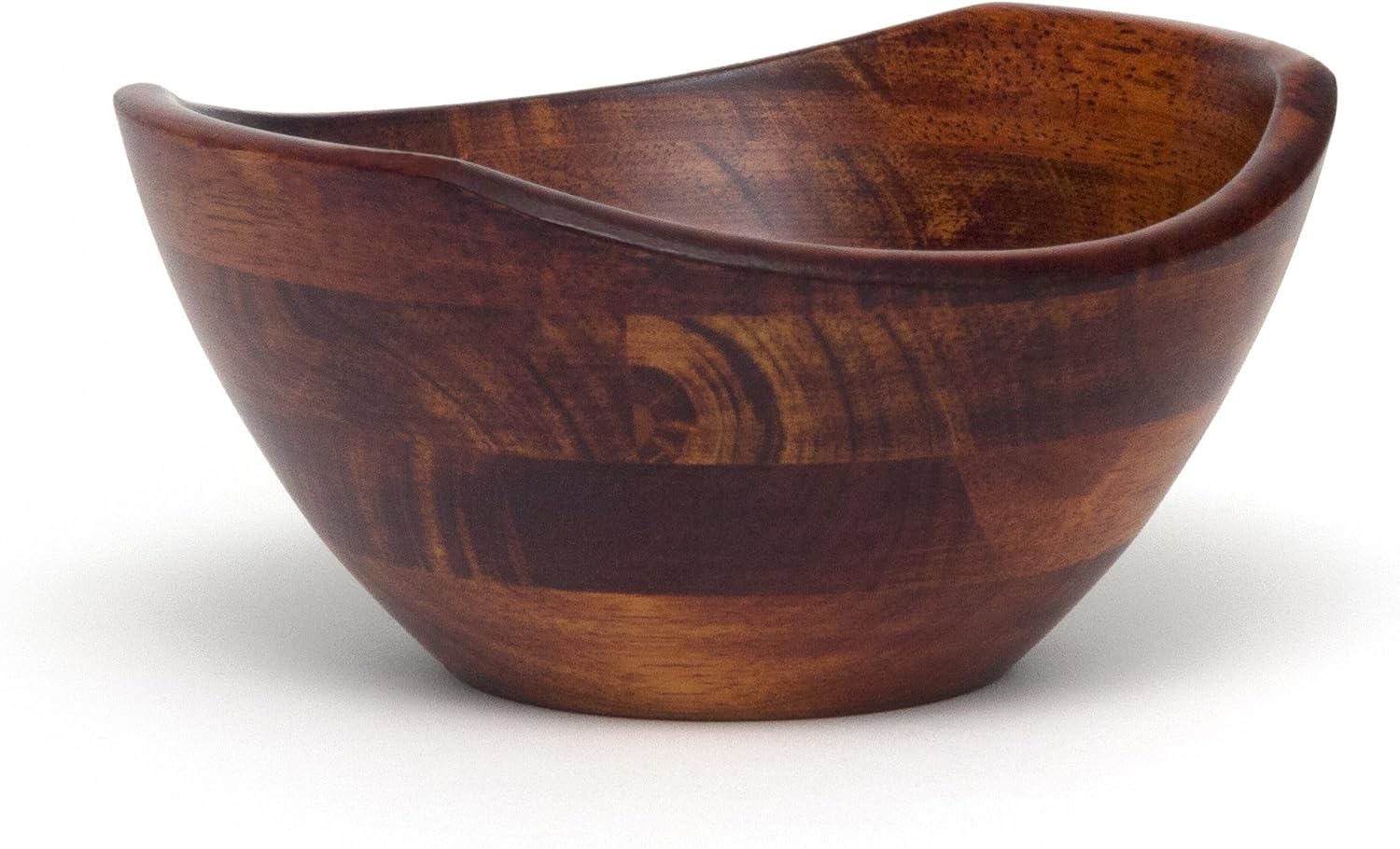 Lipper International 2173 Cherry Finished Wavy Rim Serving Bowl for Fruits or Salads, Small, 6-1/8" Diameter x 3" Height, Single Bowl