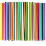 500 Pcs Colorful Disposable Drinking Plastic Straws.(0.23'' diameter and 8.26" long)-8 Colors