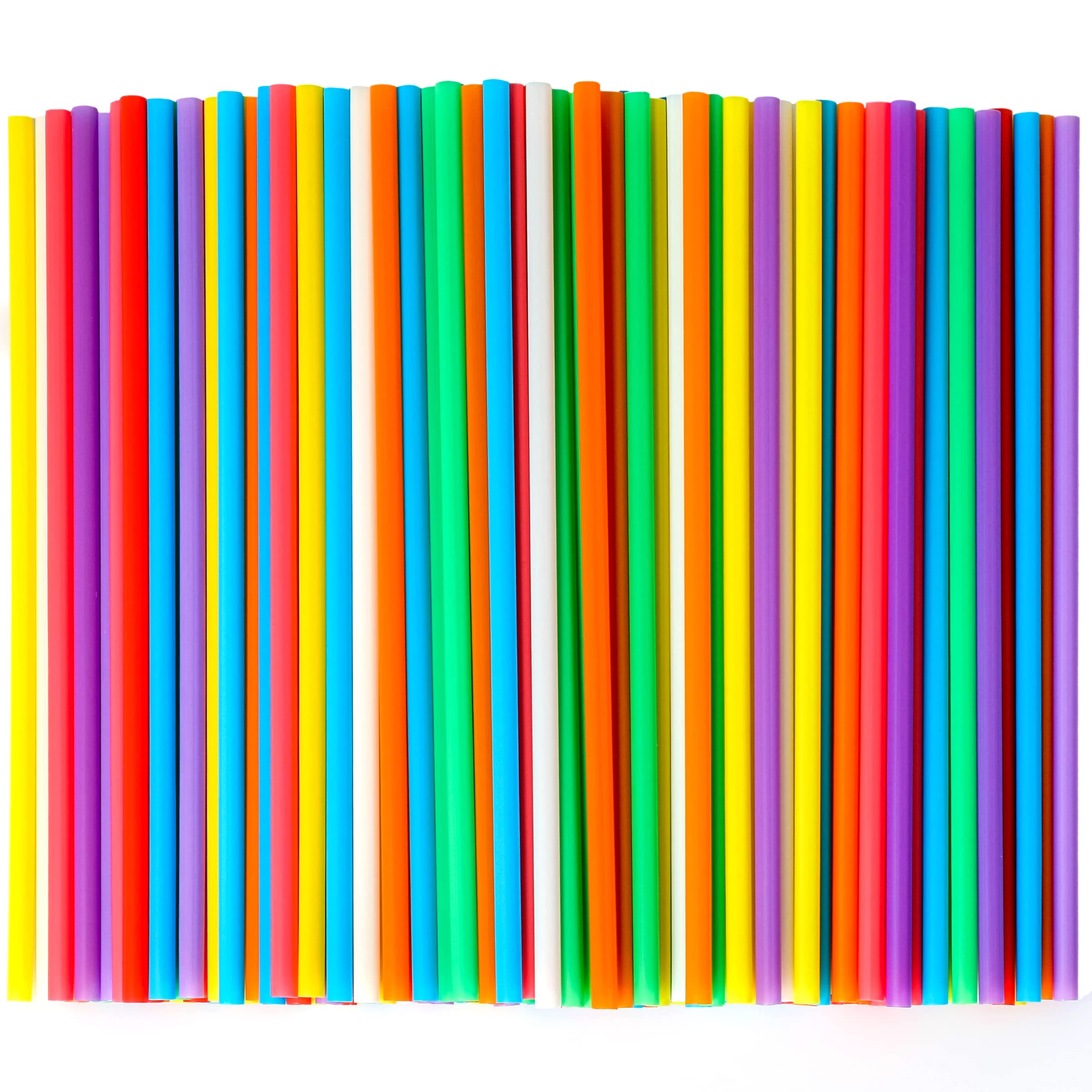 Photo 1 of  Colorful Disposable Drinking Plastic Straws.(0.23'' diameter and 8.26" long)-8 Colors