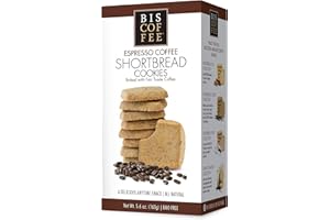 BISCOTTEA Espresso Coffee Shortbread Cookie (8 Cookies)