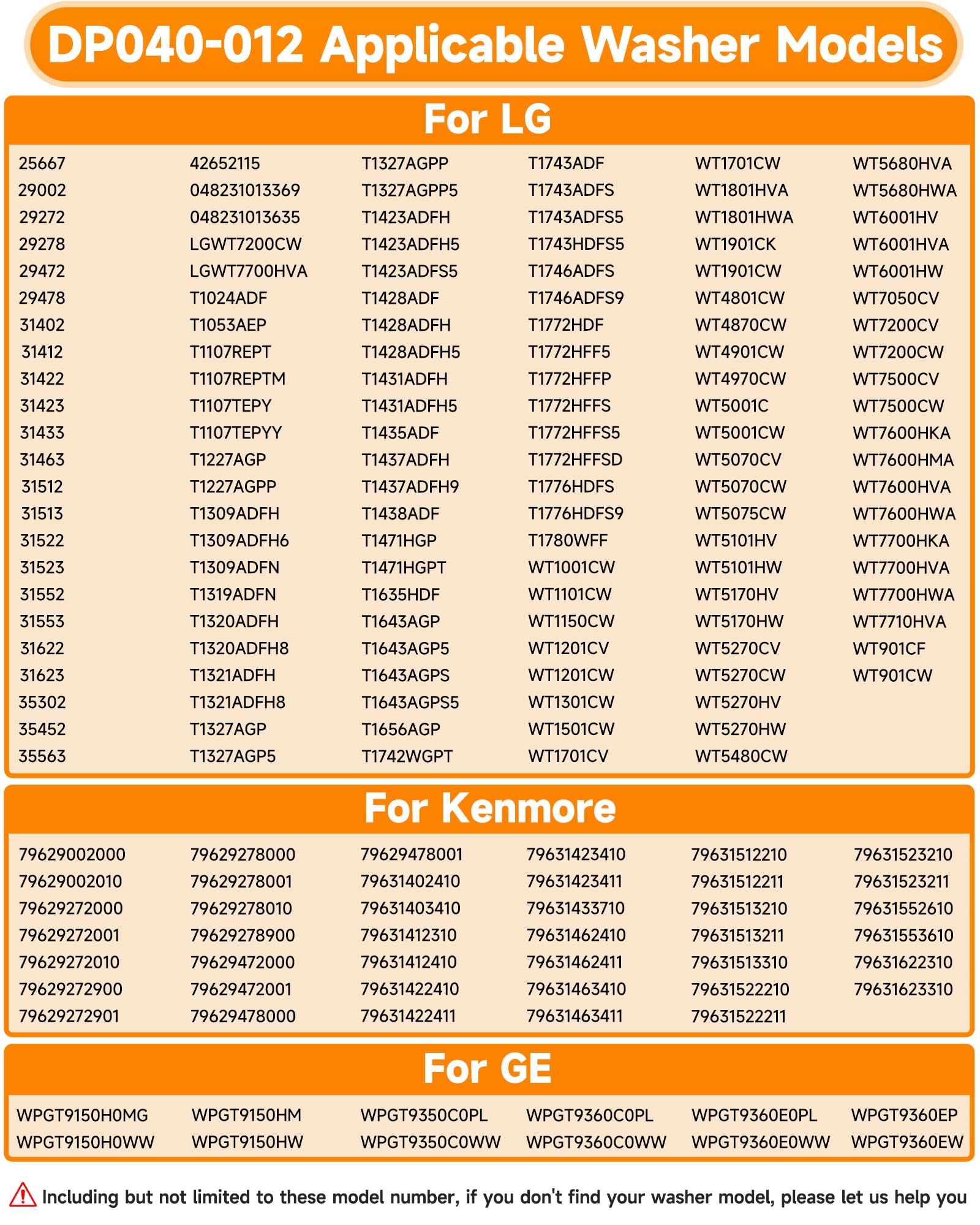 DP040-012 4681EA1007A Drain Pump (OEM) Replacement for LG Washer Drain Pump, Replace 5859EA1004F 5859EA1004P 5859EA1004G WH23X10020, Fits for WT1101CW WT1201CV WT1201CW WT4870CW WT1501CW 79631513210