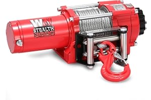Stealth Winches 3500 lb 12V Electric Winch for ATV UTV Jeep Truck Trailer Car Towing Vehicle Recovery, Portable Heavy Duty Off Road Winch with Remote Kit, Steel Rope, Roller Fairlead & Mounting Plate