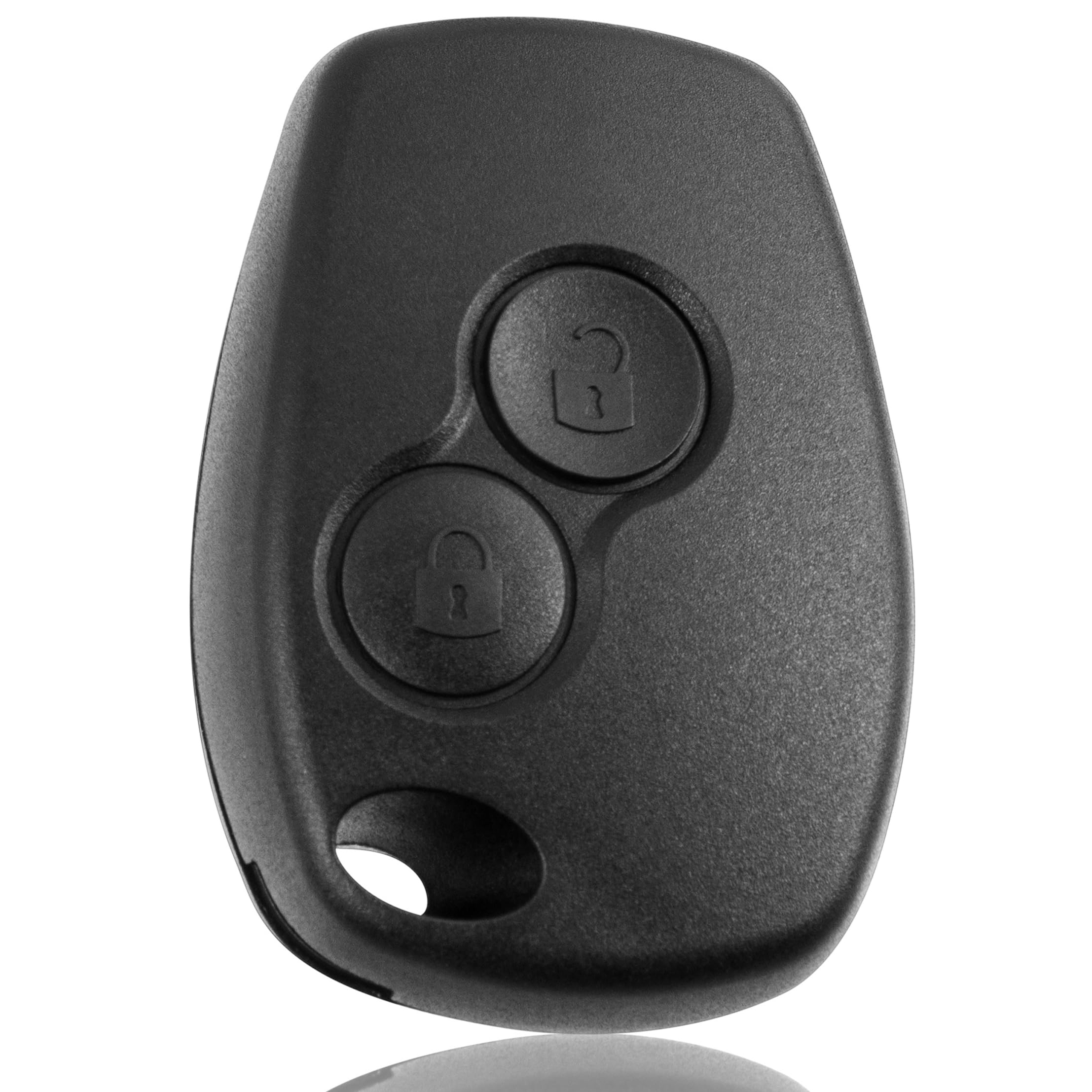 FINTERRY Remote Control Pilot Fob Car Key Shell Case Cover Replacement compatible with Dacia Logan Duster Renault Trafic Master Opel Vivaro Movano Nissan Interstar 2 Buttons Key Fob Shell Case Blade