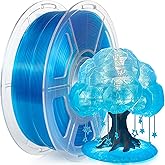 iSANMATE Rapid Clear PLA Filament 1.75mm, 3D Printer Filament Transparent Filament Sky Blue, Fast Printing Speed PLA, Dimensional Accuracy ±0.02mm, 1kg Spool