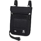 HANOZI Travel Neck Wallet – Travel pouch and RFID Blocking Passport Holder for Women and Men - Slim Travel Wallet to Keep Your Cash, Passport, Credit Cards Safe.