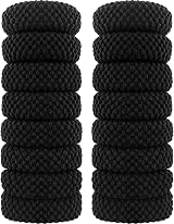 Hanyousheng 16 Pcs Seamless Thick Cotton Hair Ties No Crease No Slip