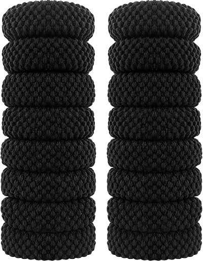 Hanyousheng 16 Pcs Seamless Thick Cotton Hair Ties No Crease No Slip