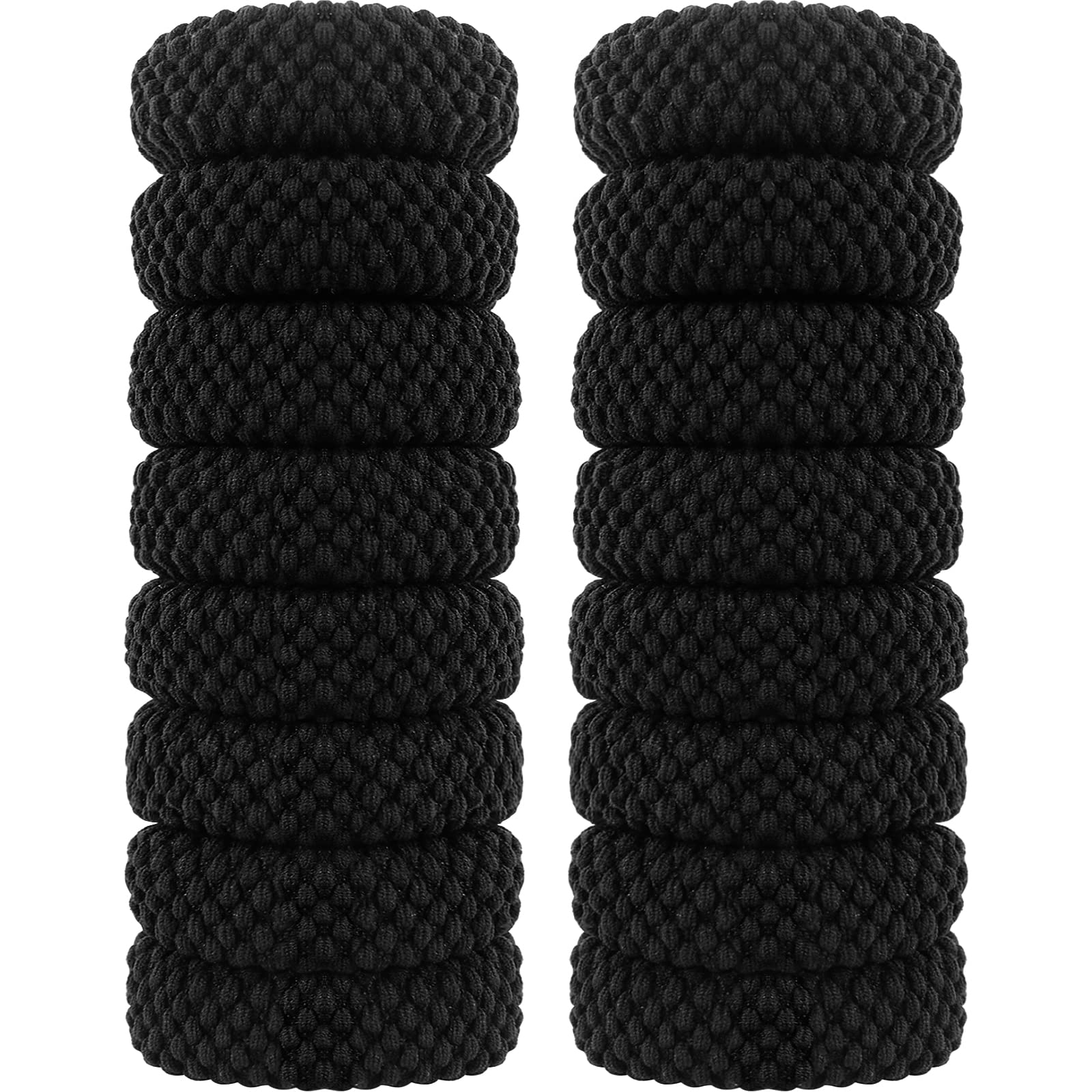 Hanyousheng 16 Pcs Seamless Thick Cotton Hair Bands, No Crease No Slip Elastic Hair Bobbles for Women, Girls, Curly Hair