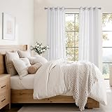 PONY DANCE Linen Look Voile Curtains Eyelet Top 52x95 Set of 2 view 8