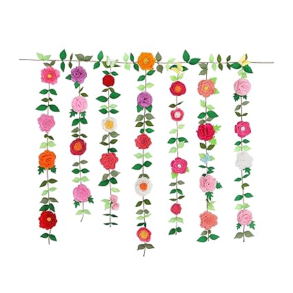 QKIYI Sewing Kits DIY Felt Applique Ornament Kits Door Hanging Kit, 9.8ft & 7.8ft