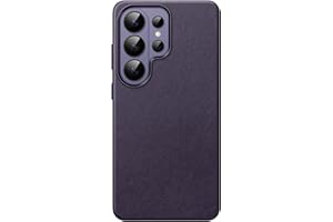 JETech Leather Case for Samsung Galaxy S26 Ultra, Compatible with MagSafe, Anti-Slip Grip Phone Cover with Metal Button, Soft