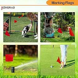 100Pack Red Marking Flags, JIZHGRAD 16x4x5 Inch