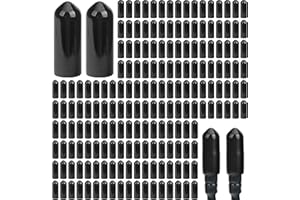 codree 200 PCS No Glow Caps for String Lights, Blackout Caps to Hide The Extra Lights, Christmas Blackout Black Light Cap Covers for String Lights 5mm Diameter